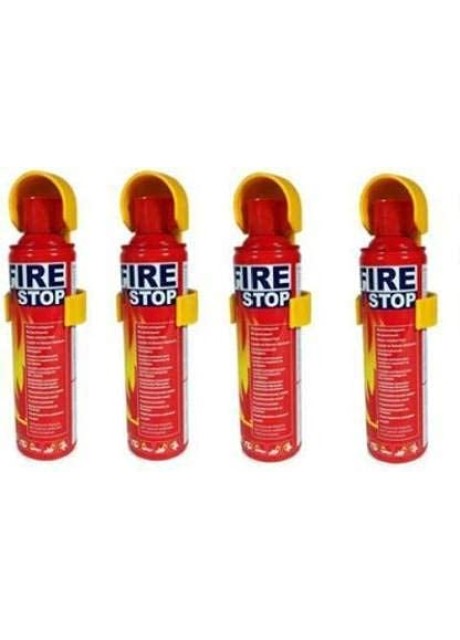 VOILA Aluminum 500 ml Fire Extinguisher Spray with Stand for Car and Home Pack Of 4